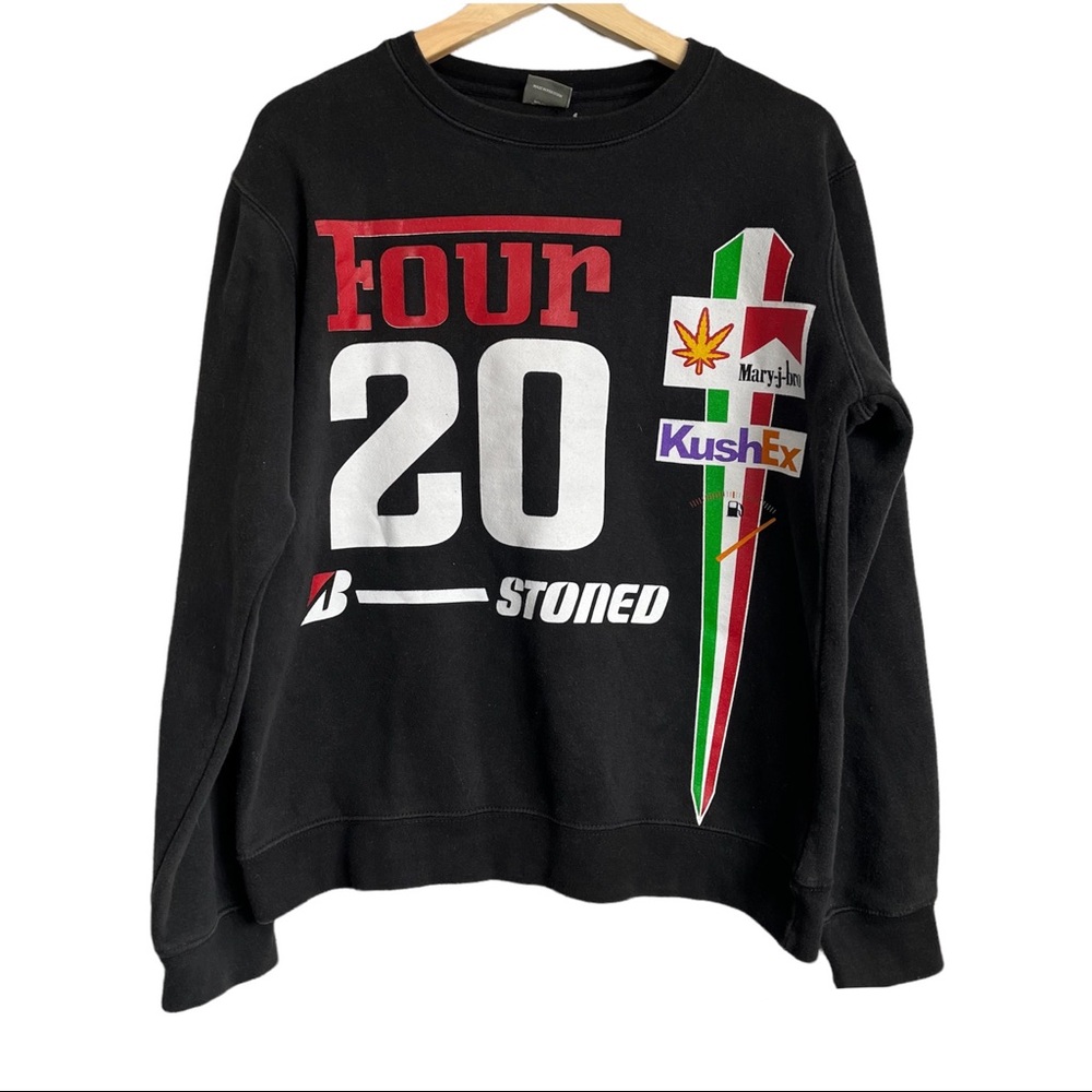 ESMX Weed Parody Crewneck Sweatshirt 420 Nascar Racing Comedy Graphic